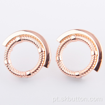 Quatro partes Spring Brass Round Snap botões